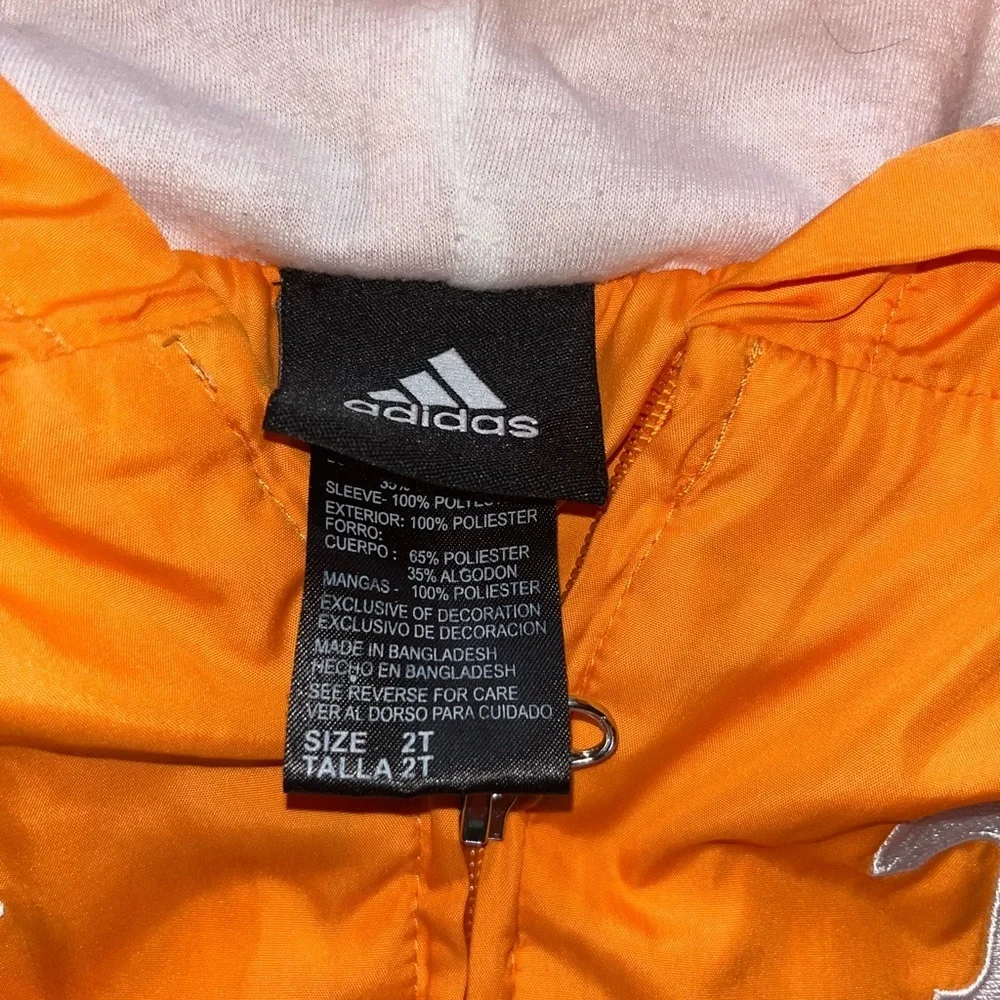 Adidas Orange and Black Hooded UT Jacket Baby boys 2t